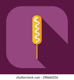 Flat modern design with shadow icons meat