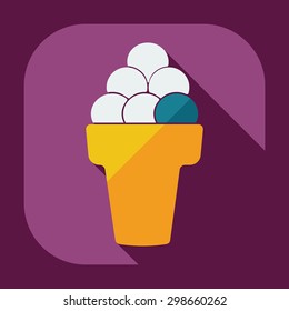 Flat modern design with shadow icons ice cream
