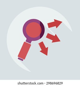 Flat modern design with shadow icons business icon
