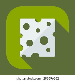 Flat modern design with shadow icons cheese