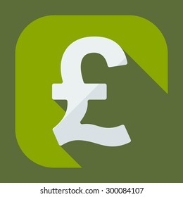 Flat modern design with shadow icons currency unit