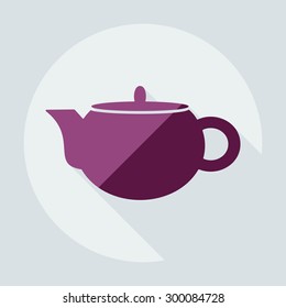 Flat modern design with shadow icons kettle