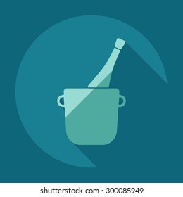 Flat modern design with shadow icons beverage
