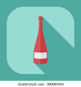 Flat modern design with shadow icons beverage