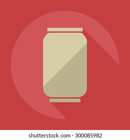 Flat modern design with shadow icons beverage