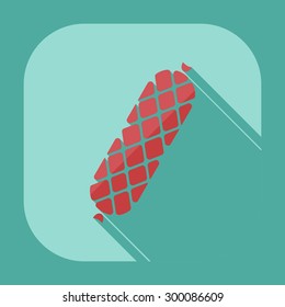 Flat modern design with shadow icons sausages
