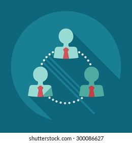 Flat modern design with shadow icons business icon