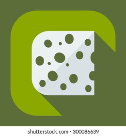 Flat modern design with shadow icons cheese