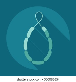 Flat modern design with shadow icons sausages