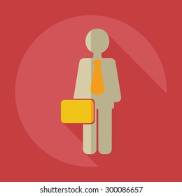 Flat modern design with shadow icons business icon
