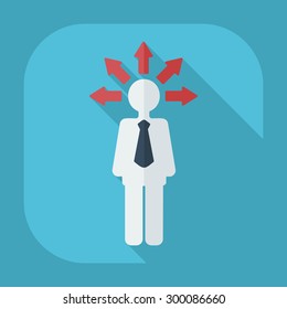 Flat modern design with shadow icons business icon