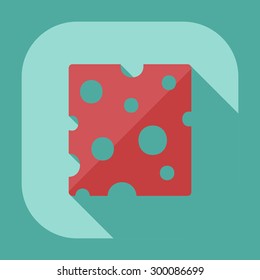 Flat modern design with shadow icons cheese