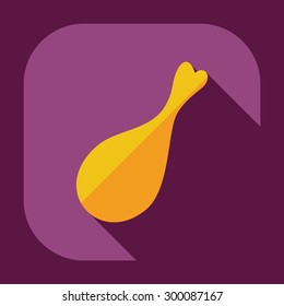Flat modern design with shadow icons meat