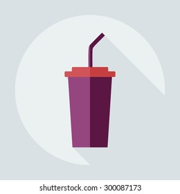 Flat modern design with shadow icons coffee