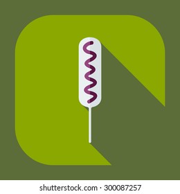 Flat modern design with shadow icons meat