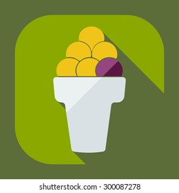 Flat modern design with shadow icons ice cream