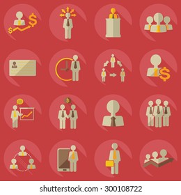 Flat modern design with shadow icons business icon