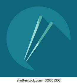 Flat modern design with shadow icons Japanese sushi