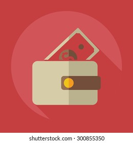 Flat modern design with shadow icons purse