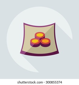 Flat modern design with shadow icons Japanese sushi