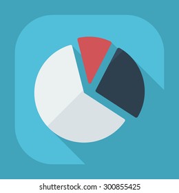 Flat modern design with shadow icons business graph