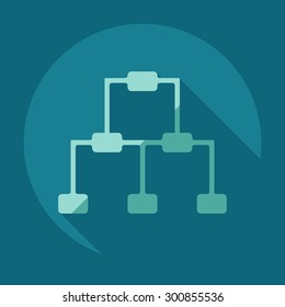 Flat modern design with shadow icons business icon