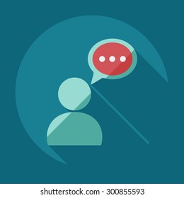 Flat modern design with shadow icons business icon