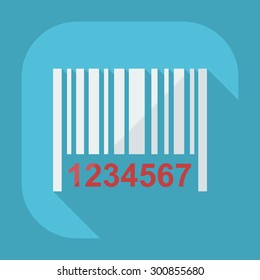 Flat modern design with shadow icons barcode