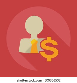Flat modern design with shadow icons business icon