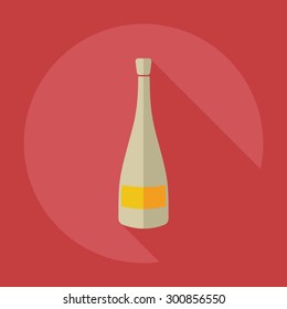 Flat modern design with shadow icons beverage