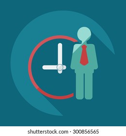 Flat modern design with shadow icons business icon