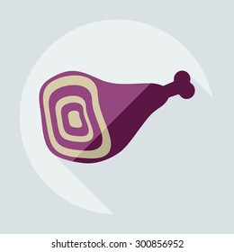 Flat modern design with shadow icons meat
