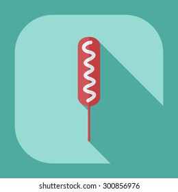 Flat modern design with shadow icons meat