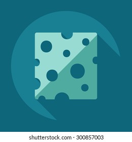 Flat modern design with shadow icons cheese