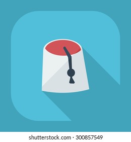 Flat modern design with shadow icons Arabic cap