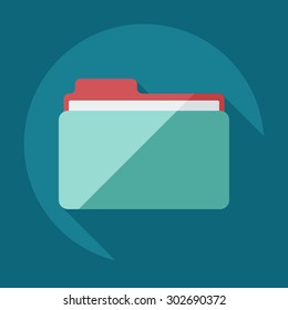 Flat modern design with shadow icons folder