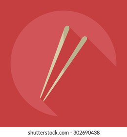 Flat modern design with shadow icons Japanese sushi