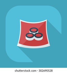 Flat modern design with shadow icons Japanese sushi