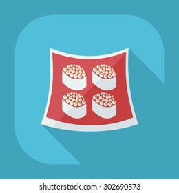 Flat modern design with shadow icons Japanese sushi