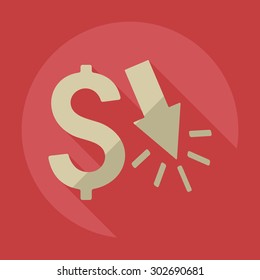 Flat modern design with shadow icons business icon