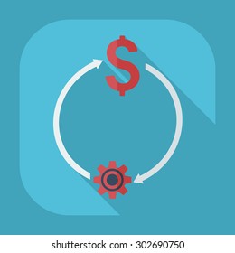 Flat modern design with shadow icons business icon