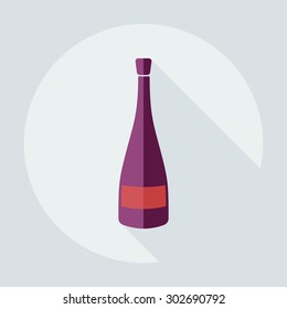 Flat modern design with shadow icons beverage