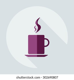 Flat modern design with shadow icons beverage
