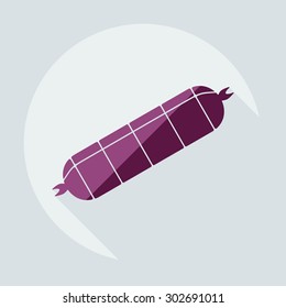 Flat modern design with shadow icons sausages