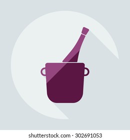 Flat modern design with shadow icons beverage
