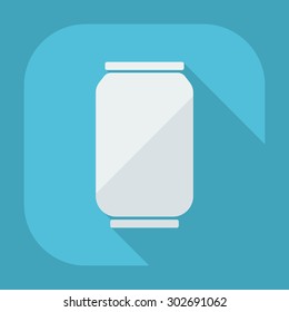Flat modern design with shadow icons beverage