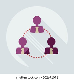 Flat modern design with shadow icons business icon