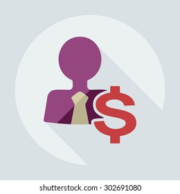 Flat modern design with shadow icons business icon