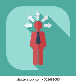 Flat modern design with shadow icons business icon