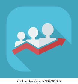 Flat modern design with shadow icons business icon